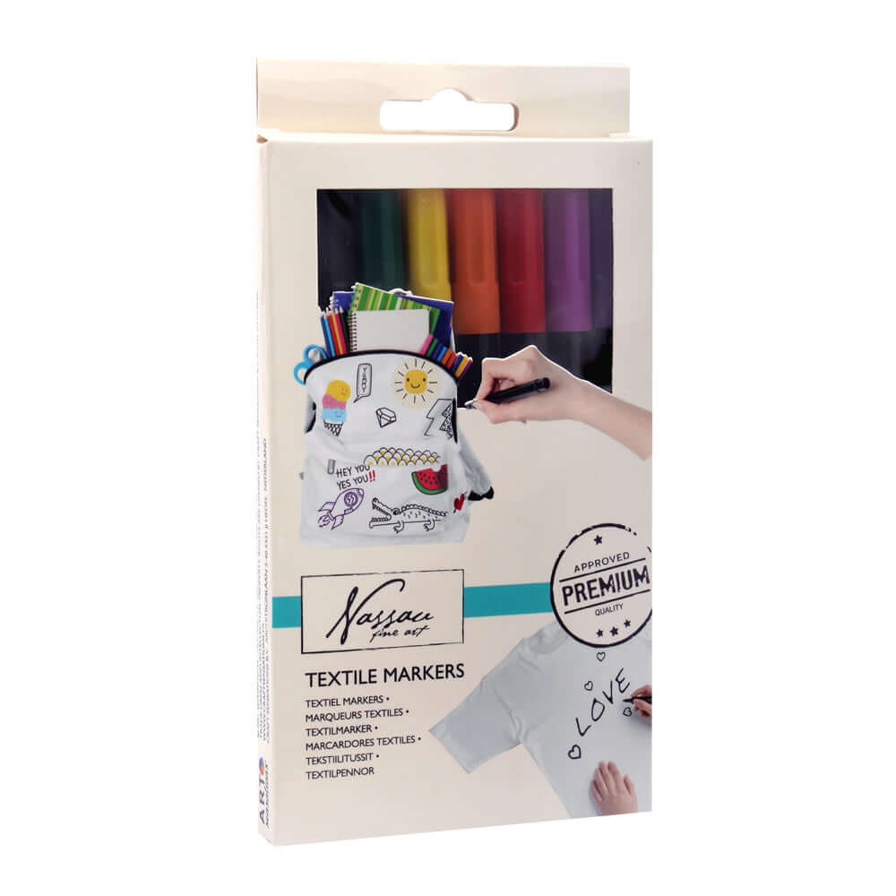 Set 8 markere Creative Craft, carioca, textile Set 8 markere Creative Craft, carioca, textile